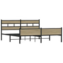 sengeramme uden madras 180x200 cm metal sonoma-eg