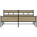 sengeramme uden madras 180x200 cm metal sonoma-eg