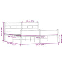 sengeramme uden madras 180x200 cm metal sonoma-eg