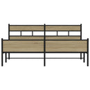 sengeramme uden madras 183x213 cm metal sonoma-eg