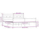 sengeramme uden madras 183x213 cm metal sonoma-eg