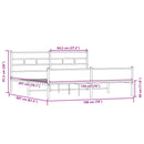 sengeramme uden madras 193x203 cm metal sonoma-eg