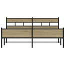 sengeramme uden madras 200x200 cm metal sonoma-eg