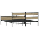 sengeramme uden madras 200x200 cm metal sonoma-eg
