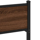 sengeramme uden madras 193x203 cm metal brun egetræsfarve