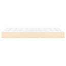 springmadras med pocketfjedre medium 80x160 cm til stof cremefarvet