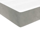 springmadras med pocketfjedre medium 80x210x20 cm fløjl lysegrå