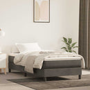 springmadras med pocketfjedre medium 80x210x20 cm fløjl mørkegrå