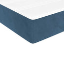 springmadras med pocketfjedre medium 80x210x20 cm fløjl mørkeblå