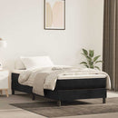 springmadras med pocketfjedre medium 100x210x20 cm fløjl sort