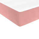 springmadras med pocketfjedre medium 100x210x20 cm fløjl lyserød