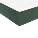 springmadras med pocketfjedre medium 120x210x20 cm fløjl mørkegrøn