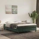 springmadras med pocketfjedre medium 120x210x20 cm fløjl mørkegrøn