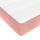 springmadras med pocketfjedre medium 120x210x20 cm fløjl lyserød