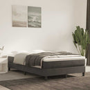 springmadras med pocketfjedre medium 140x210x20 cm fløjl mørkegrå