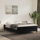 springmadras med pocketfjedre medium 140x210x20 cm fløjl sort
