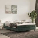 springmadras med pocketfjedre medium 140x210x20 cm fløjl mørkegrøn