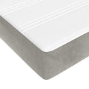 springmadras med pocketfjedre medium 160x210x20 cm fløjl lysegrå