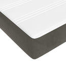 springmadras med pocketfjedre medium 160x210x20 cm fløjl mørkegrå