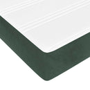 springmadras med pocketfjedre medium 160x210x20 cm fløjl mørkegrøn
