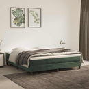 springmadras med pocketfjedre medium 160x210x20 cm fløjl mørkegrøn