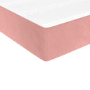 springmadras med pocketfjedre medium 80x220x20 cm fløjl lyserød