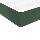 springmadras med pocketfjedre medium 90x220x20 cm fløjl mørkegrøn