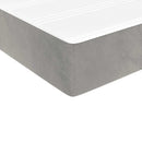 springmadras med pocketfjedre medium 100x220x20 cm fløjl lysegrå