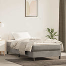 springmadras med pocketfjedre medium 100x220x20 cm fløjl lysegrå