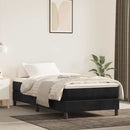 springmadras med pocketfjedre medium 100x220x20 cm fløjl sort