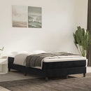 springmadras med pocketfjedre medium 120x220x20 cm fløjl sort
