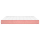 springmadras med pocketfjedre medium 160x220x20 cm fløjl pink