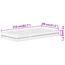 skummadras 80x210 cm hårdhed H2 H3 hvid