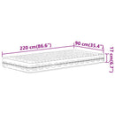 skummadras 90x220 cm hårdhed H2 H3 hvid