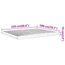 skummadras 200x220 cm 7 zoner hårdhed 20 ILD hvid