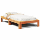 sengeramme uden madras 100x200 cm massivt fyrretræ gyldenbrun