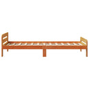 sengeramme uden madras 75x190 cm massivt fyrretræ gyldenbrun