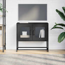 tv-bord 68x39x60,5 cm koldvalset stål sort
