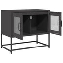 tv-bord 68x39x60,5 cm koldvalset stål sort