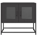 tv-bord 68x39x60,5 cm koldvalset stål sort
