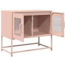 tv-bord 68x39x60,5 cm koldvalset stål lyserød
