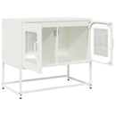 tv-bord 68x39x60,5 cm koldvalset stål hvid