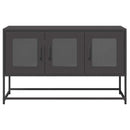 tv-bord 100,5x39x60,5 cm koldvalset stål sort