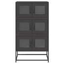 højskab 68x39x123 cm stål sort