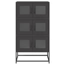 højskab 68x39x123 cm stål sort