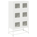 højskab 68x39x123 cm stål hvid