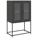højskab 68x39x107 cm stål sort