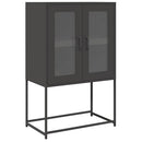 højskab 68x39x107 cm stål sort