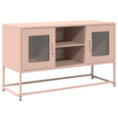 tv-bord 100,5x39x60,5 cm stål lyserød