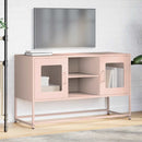 tv-bord 100,5x39x60,5 cm stål lyserød